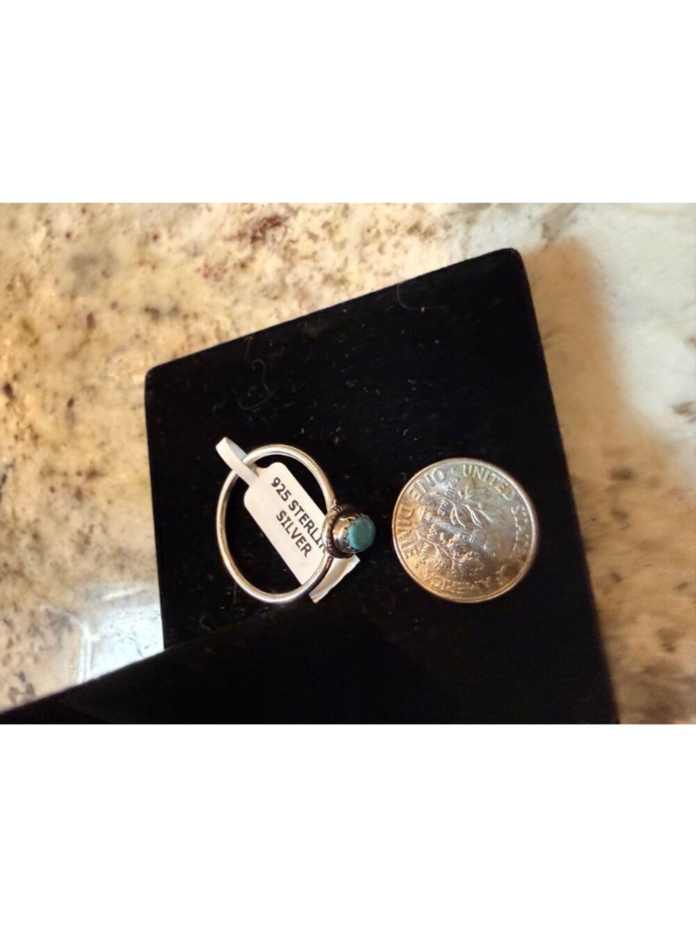NWT Artisan Sterling Silver Mojave Turquoise Stacker Ring Sz 9.5 Southwest Gift - Picture 2 of 8